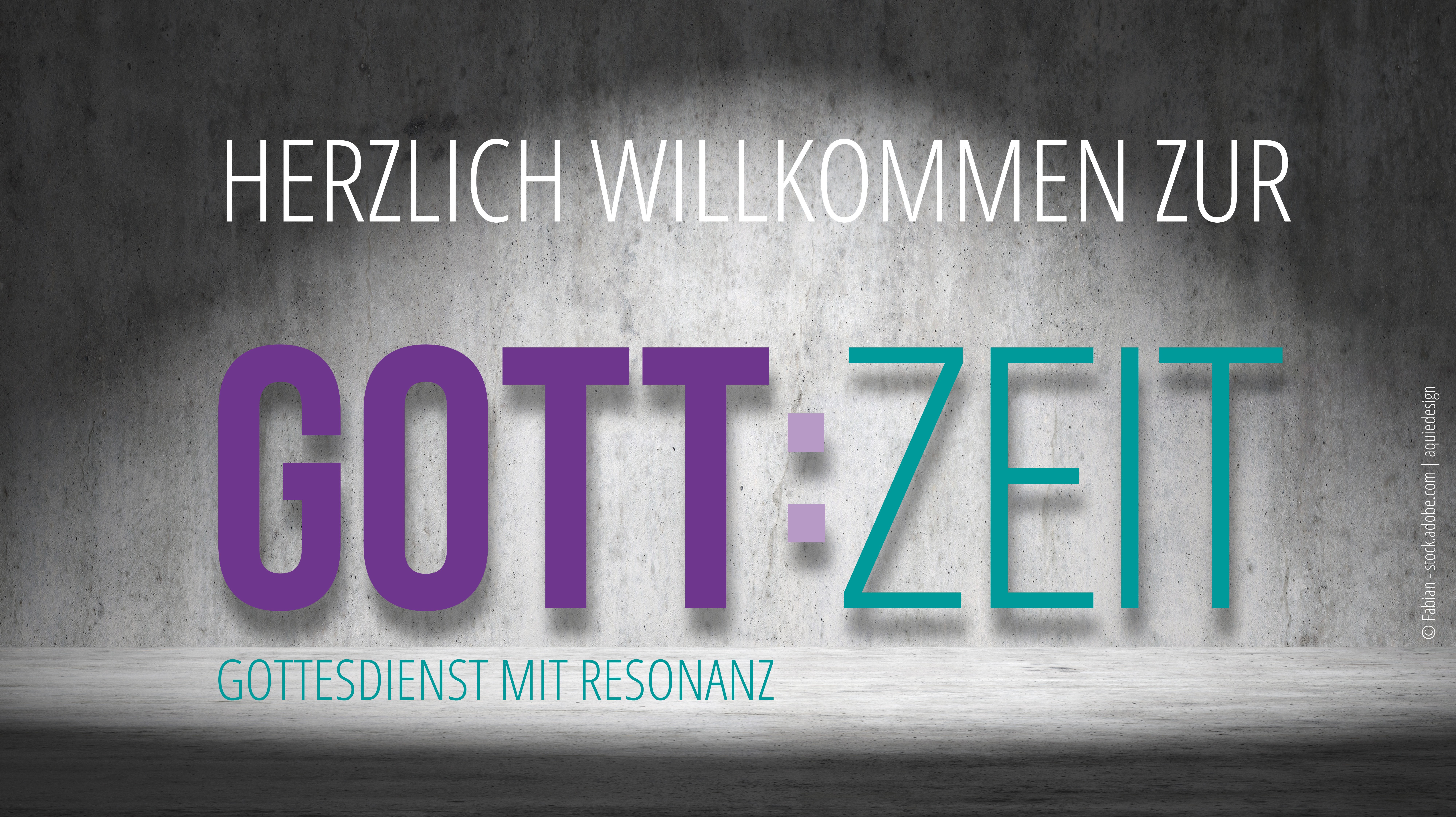 Logo GottZeit mit Herzlich willkommen (c) Fabian - stock.adobe.com | aquiedesign