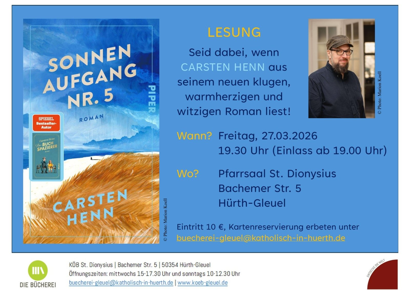 04.2026 Sonnenaufgang Nummer 5 – Lesung in St. Dionysius (c) © Elvis Piper