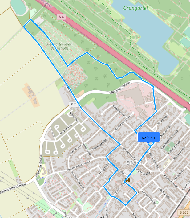 Efferener Runde (c) Kartendaten: © OpenStreetMap ( CC-BY-SA)