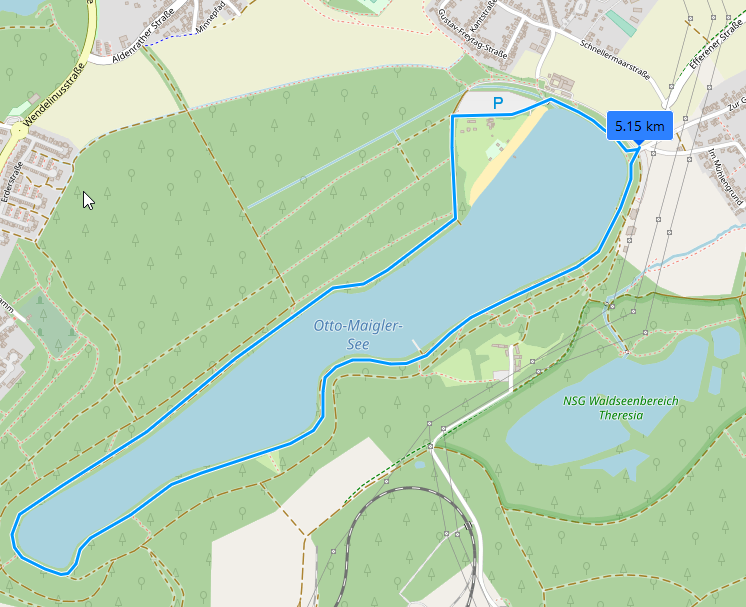 Otto-Maigler-See (c) Kartendaten: © OpenStreetMap ( CC-BY-SA)