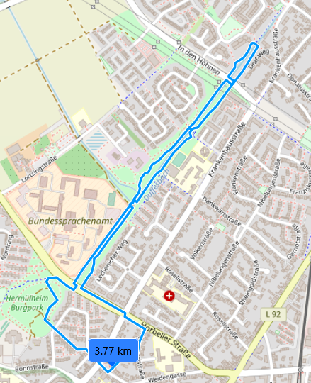 duffesbach rauf und runter (c) Kartendaten: © OpenStreetMap