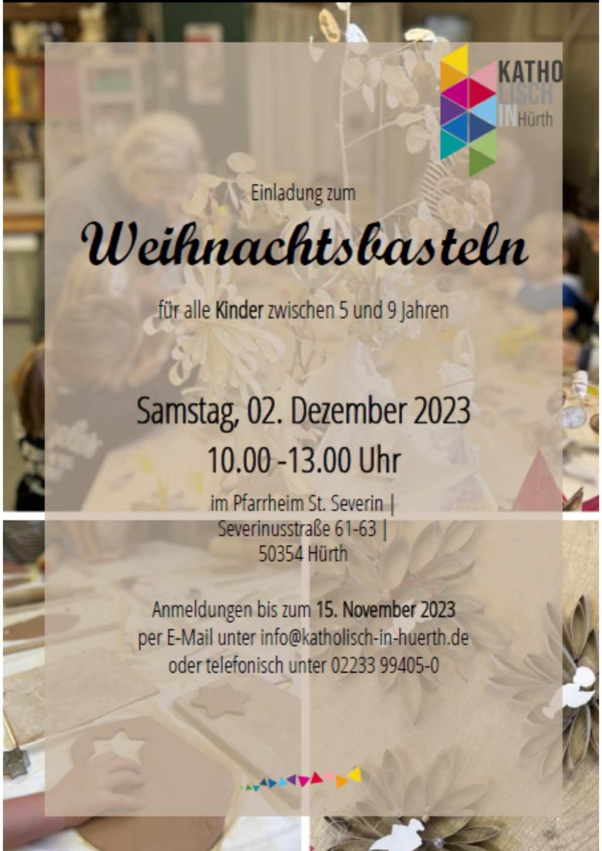 Weihnachtsbasteln 2023 (c) Katholisch in Hürth
