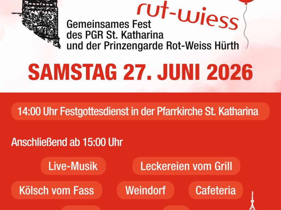 Pfarrfest St. Katharina  in rut-Wiess_Plakat_2026