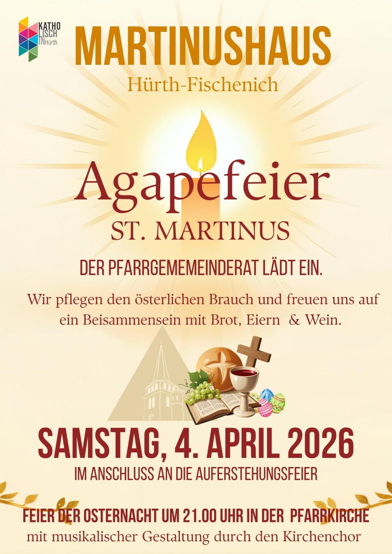 Beisammensein im Anschluß an die Auferstehungsfeier im Martinushaus