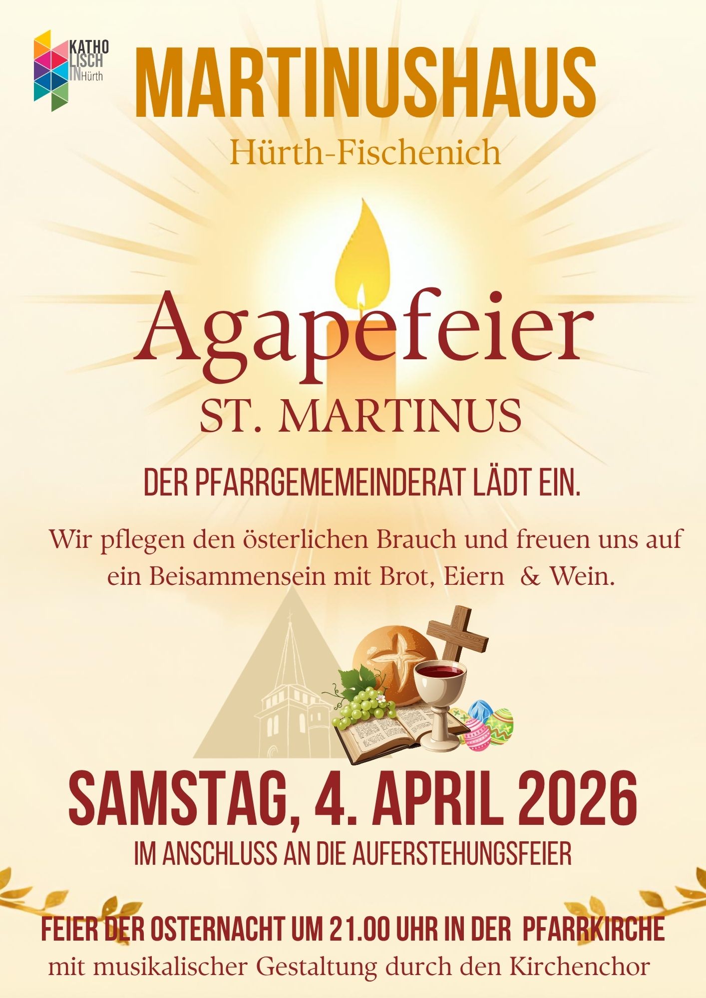 Beisammensein im Anschluß an die Auferstehungsfeier im Martinushaus