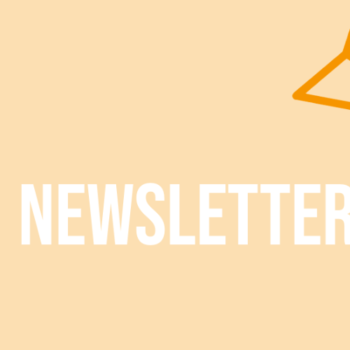 Sliderbild mit dem Wort Newsletter und Icons zu News