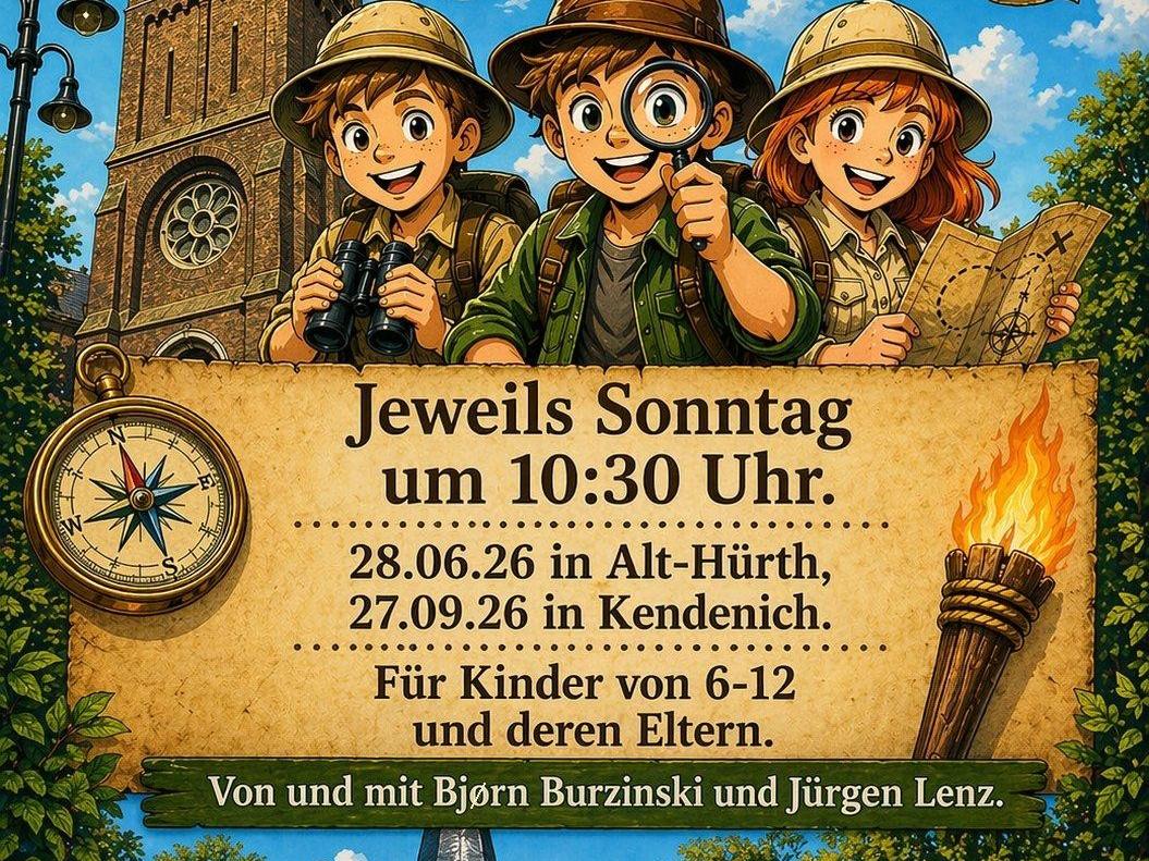 Ankündigung Gottesdienst für Kinder 6-12 Jahren