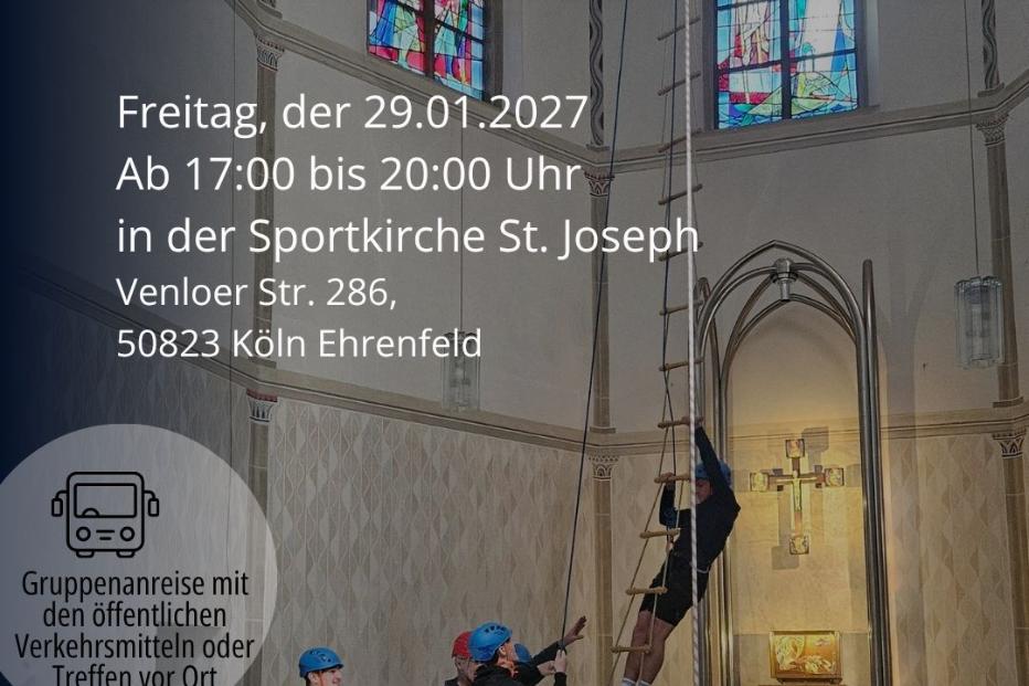 Klettern in der Kirche