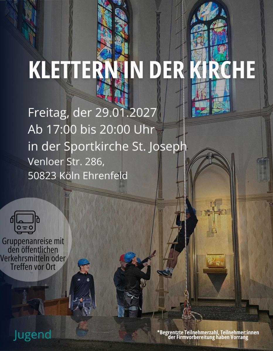 Klettern in der Kirche