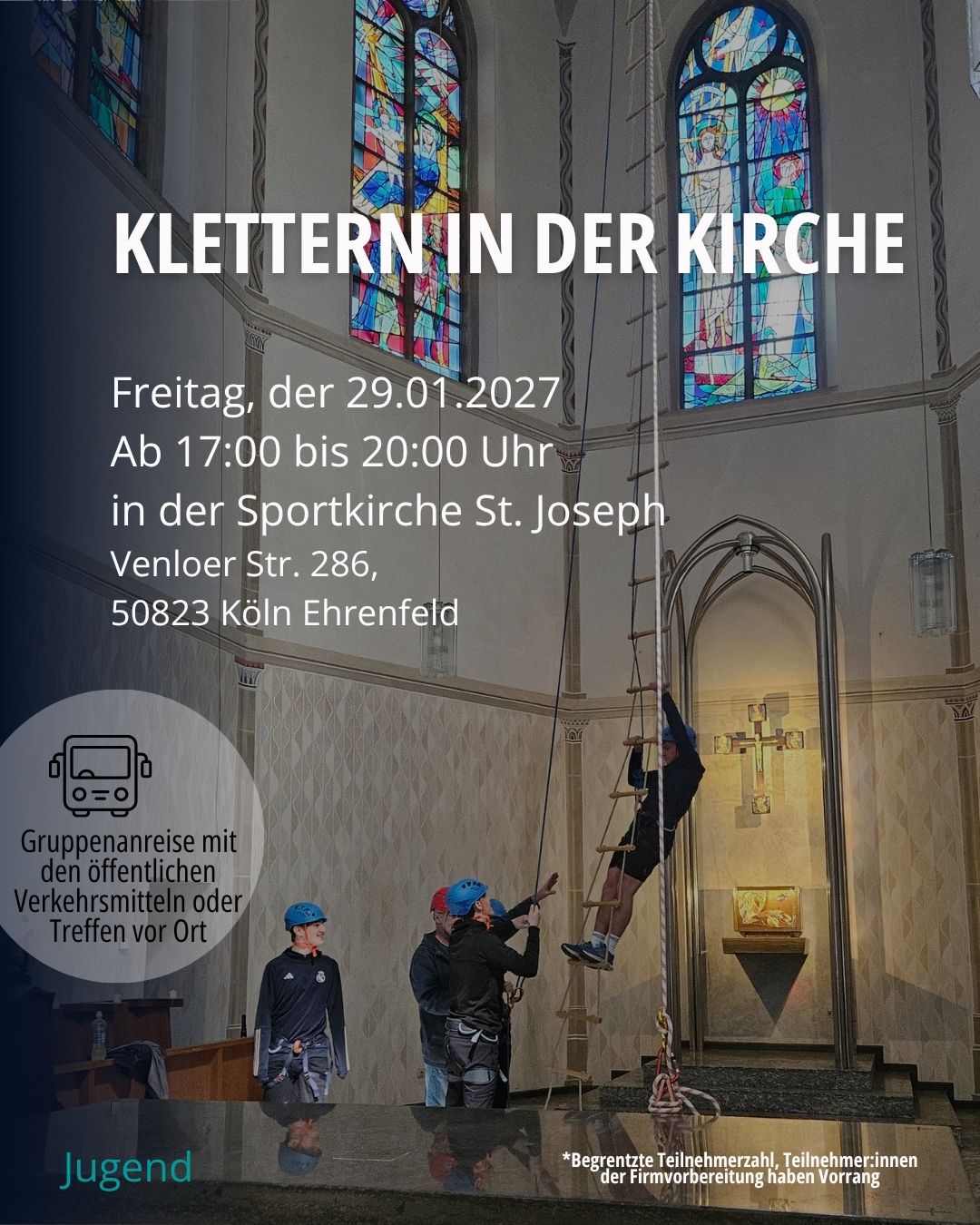 Klettern in der Kirche